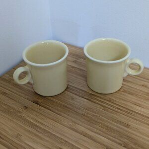 Pair of Fiestaware Ivory mugs